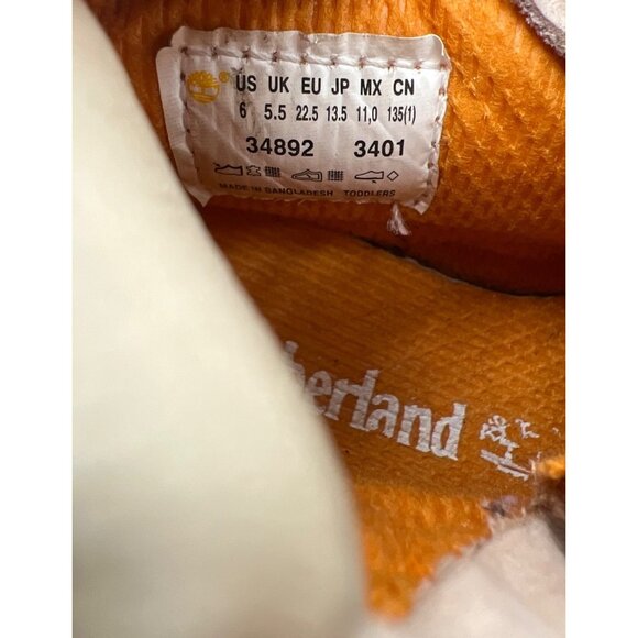 Timberland Toddler Boys Nubuck Boots Size‎ 6 Beige Lace-Up - Picture 6 of 7